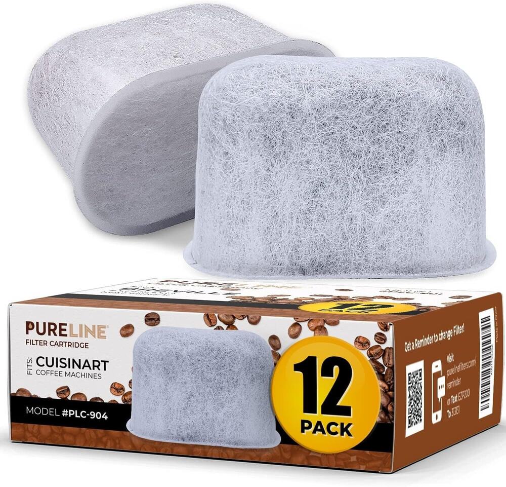 Cuisinart Coffee Filter Replacement by Pureline, 12 Pack Charcoal Filters
